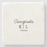 Simple minimal congrats add letters monogram date