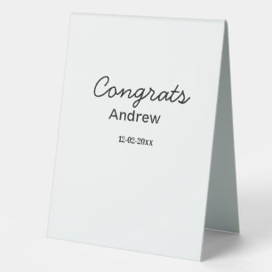 Simple minimal congrats add name date year graduat