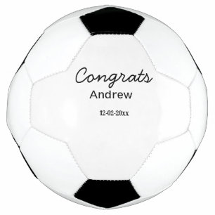 Simple minimal congrats add name date year graduat football
