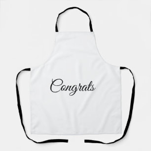 Simple minimal congratulations add your text name  apron