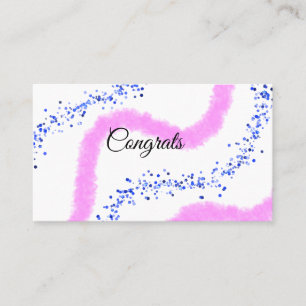 Simple minimal congratulations add your text name  business card
