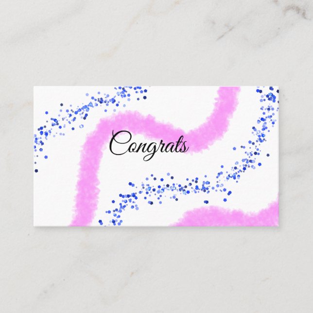 Simple minimal congratulations add your text name  business card (Front)