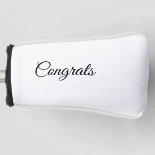 Simple minimal congratulations add your text name  golf head cover