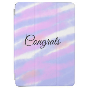 Simple minimal congratulations add your text name  iPad air cover