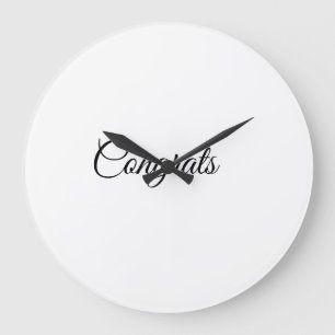Simple minimal congratulations add your text name large clock