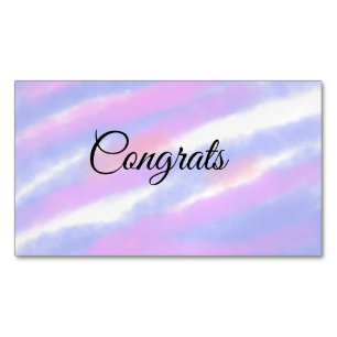 Simple minimal congratulations add your text name Magnetic business card