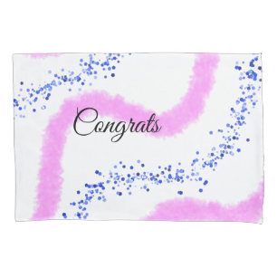 Simple minimal congratulations add your text name pillowcase