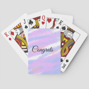 Simple minimal congratulations add your text name playing cards