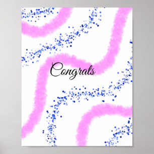 Simple minimal congratulations add your text name poster