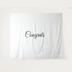 Simple minimal congratulations add your text name  tapestry