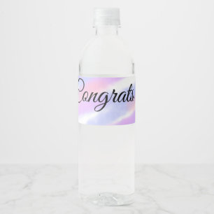 Simple minimal congratulations add your text name water bottle label