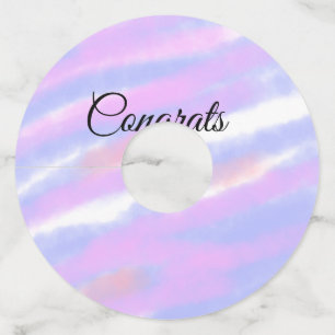 Simple minimal congratulations add your text name wine glass tag
