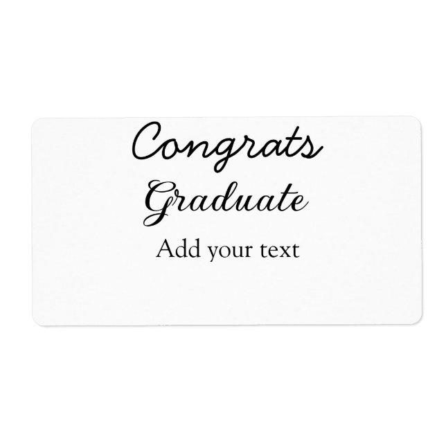 Simple minimal congratulations graduation add your (Front)