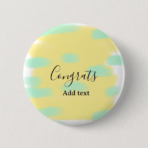 Simple minimal congratulations graduation add your 6 cm round badge