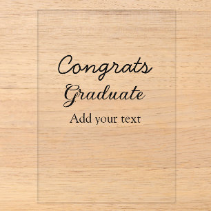 Simple minimal congratulations graduation add your acrylic invitations
