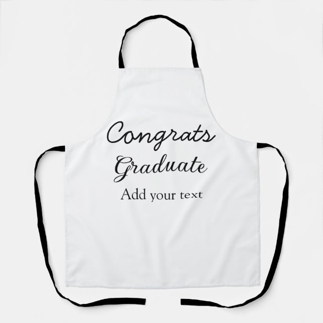 Simple minimal congratulations graduation add your apron (Front)
