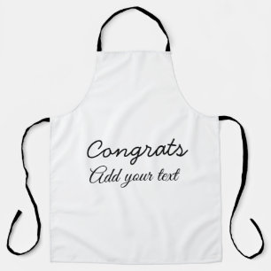 Simple minimal congratulations graduation add your apron