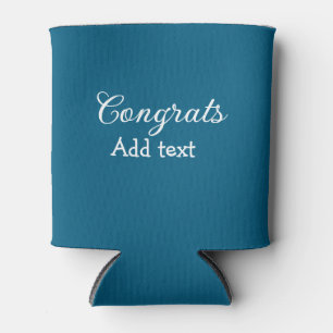 Simple minimal congratulations graduation add your can cooler