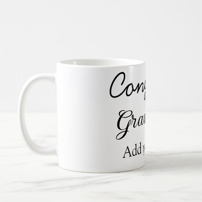 Simple minimal congratulations graduation add your coffee mug (Left)