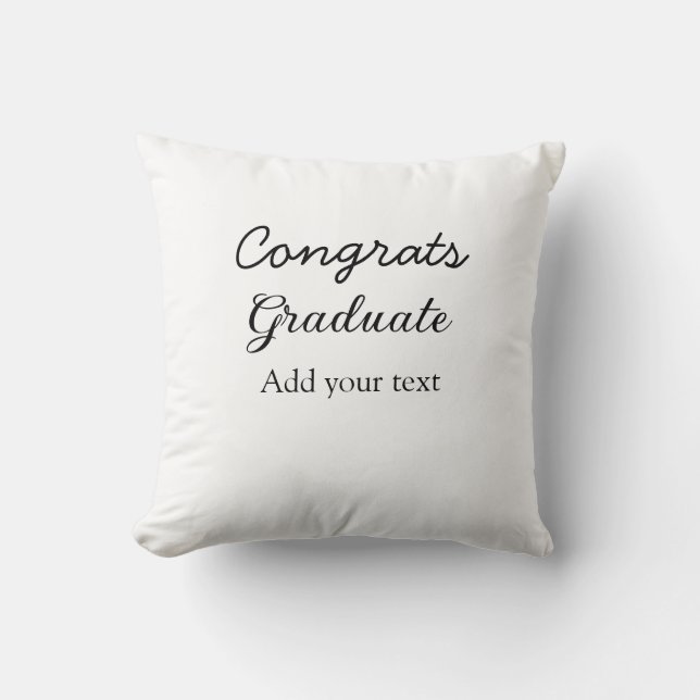 Simple minimal congratulations graduation add your cushion (Front)