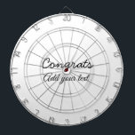 Simple minimal congratulations graduation add your dartboard<br><div class="desc">design</div>