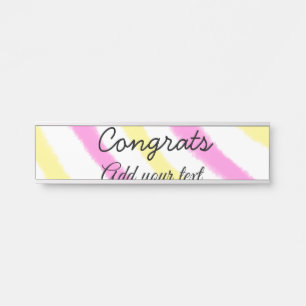 Simple minimal congratulations graduation add your door sign