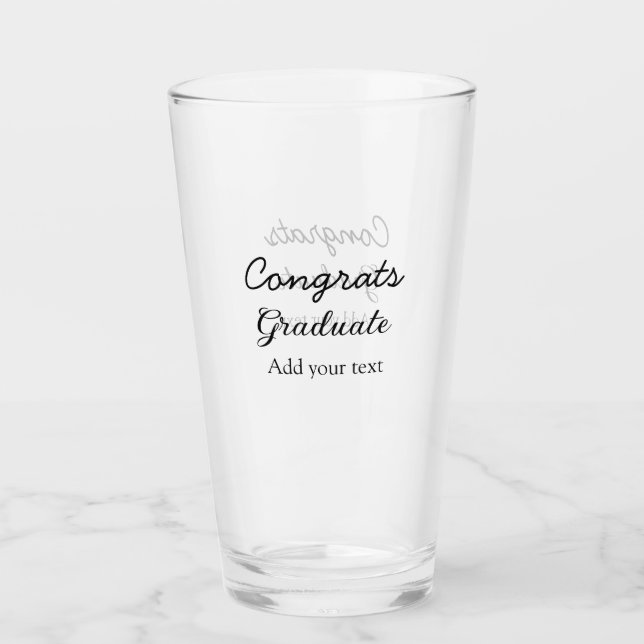 Simple minimal congratulations graduation add your glass (Front)