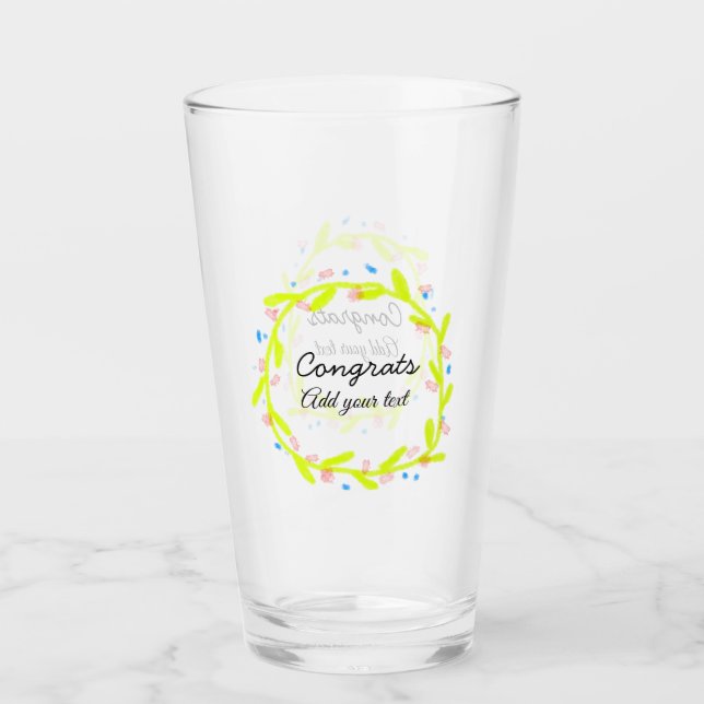 Simple minimal congratulations graduation add your glass (Front)