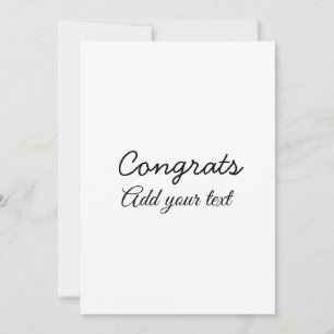 Simple minimal congratulations graduation add your invitation