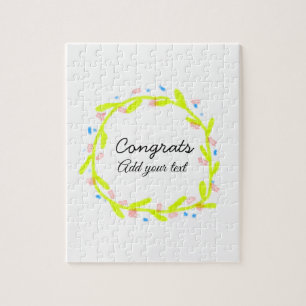 Simple minimal congratulations graduation add your jigsaw puzzle