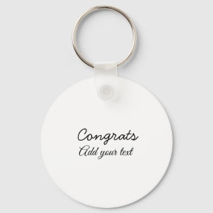 Simple minimal congratulations graduation add your key ring