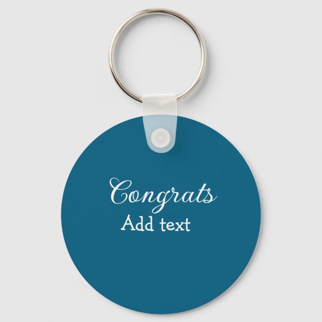 Simple minimal congratulations graduation add your key ring (Front)