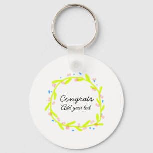 Simple minimal congratulations graduation add your key ring