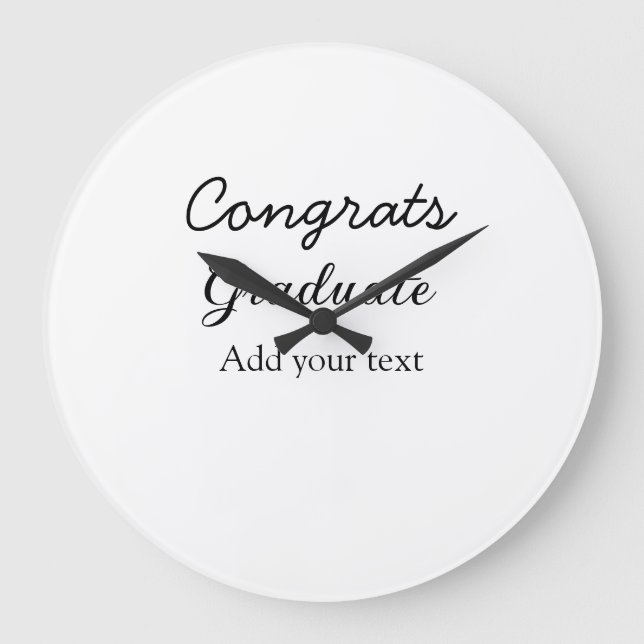 Simple minimal congratulations graduation add your large clock (Front)