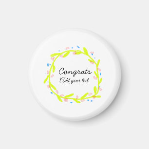 Simple minimal congratulations graduation add your magnet