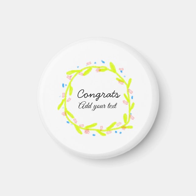 Simple minimal congratulations graduation add your magnet (Front)