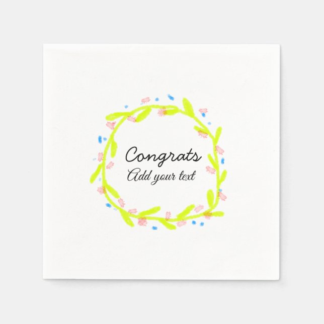 Simple minimal congratulations graduation add your napkin (Front)