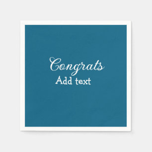 Simple minimal congratulations graduation add your napkin