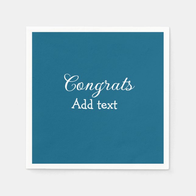 Simple minimal congratulations graduation add your napkin (Front)