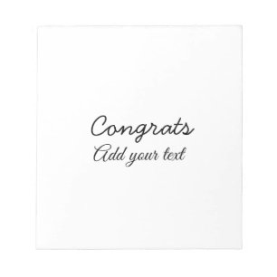 Simple minimal congratulations graduation add your notepad