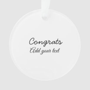 Simple minimal congratulations graduation add your ornament