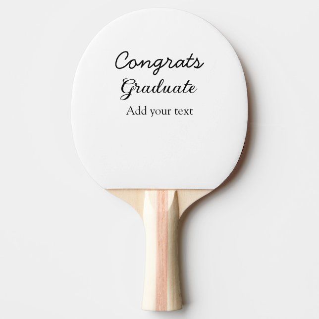 Simple minimal congratulations graduation add your ping pong paddle (Front)