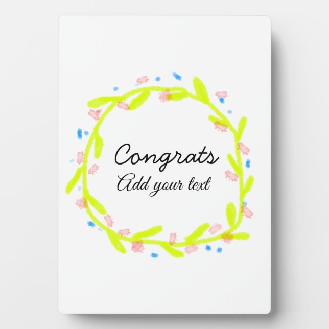 Simple minimal congratulations graduation add your plaque (Front)