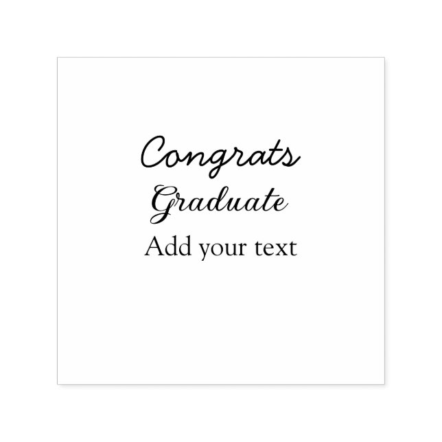Simple minimal congratulations graduation add your self-inking stamp (Design)