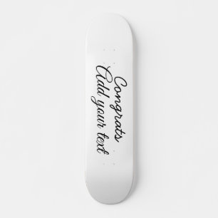 Simple minimal congratulations graduation add your skateboard