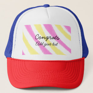 Simple minimal congratulations graduation add your trucker hat