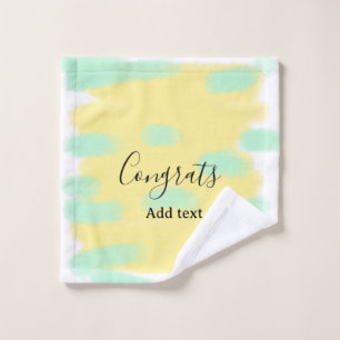 Simple minimal congratulations graduation add your wash cloth