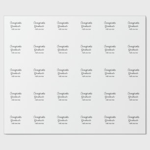 Simple minimal congratulations graduation add your wrapping paper
