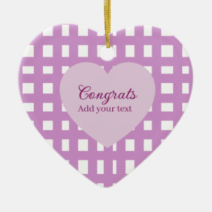 Simple minimal congratulations graduation purple s ceramic tree decoration