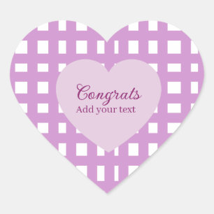 Simple minimal congratulations graduation purple s heart sticker